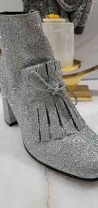 Silver ankle boots size 38